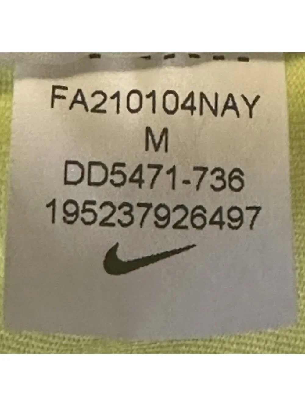 Nike Dri Fit Golf Polo Mens M Yellow PGA West Logo Stretch Performance Shirt
